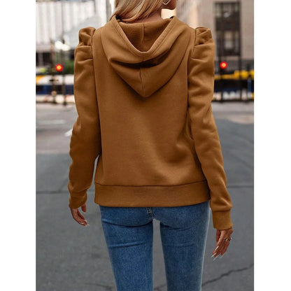 Autumn Winter Hoodies Sweatshirts Women Solid Color Long Sleeve   Casual Comfortable Pullovers Tops