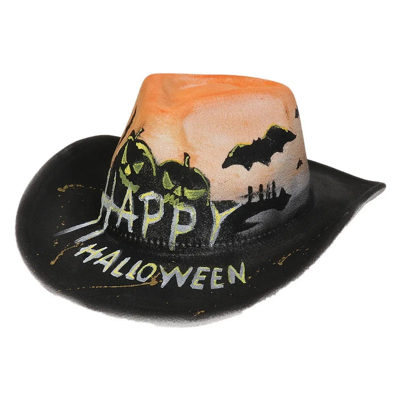 EtherealBe Halloween Cowboy Hat for Adults - Spooky Style