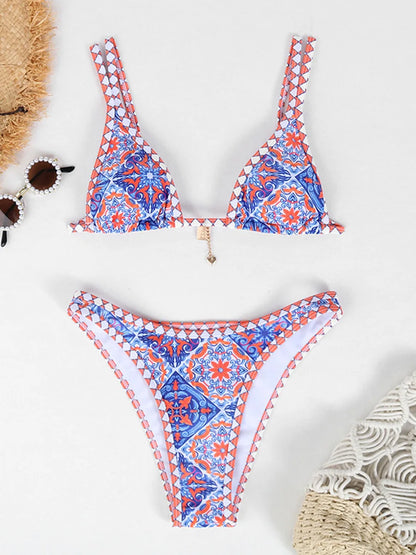 Micro Bikinis 2025 Sexy Women Swimsuits Female Swimwear Print Bikini Set Bathing Suit Swimming Suits Beachwear Thong Biquini