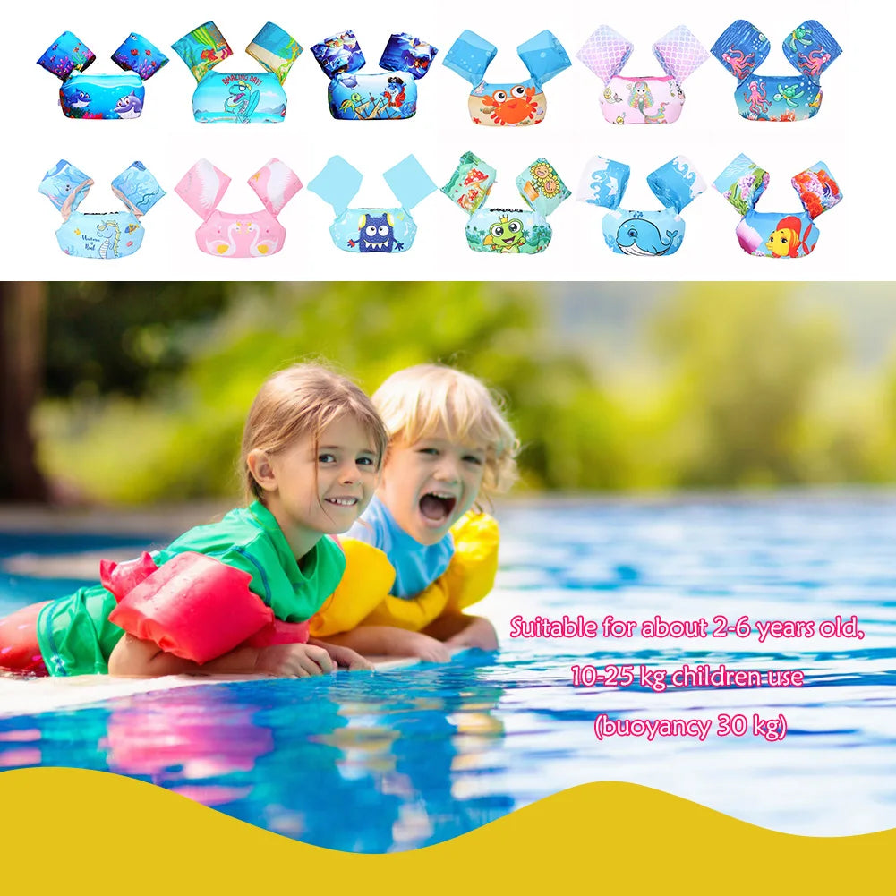 Baby Float Cartoon Arm Sleeve Life Jacket Swimsuit Foam Safety Swimming Training Floating Pool Float Swimming Ring Children Swim