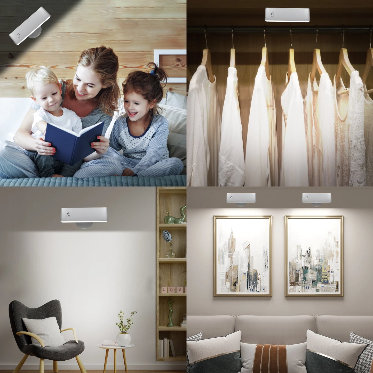 Led Wall Lights With 360 Rotation Dimmable Wall Sconce Magnetic For Mount Light Book Table Lamp Christmas Room Decoration