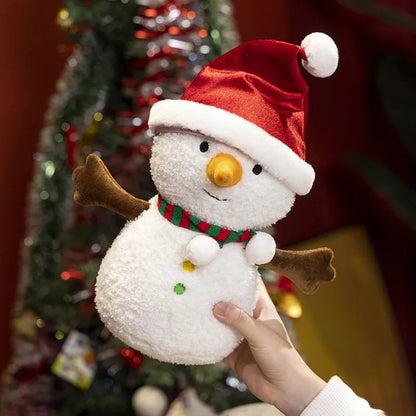 Christmas Decoration Ginger Bread Plush Pillow Stuffed Santa Claus Snowman Doll Christmas Tree Garland Cushion Best Gifts