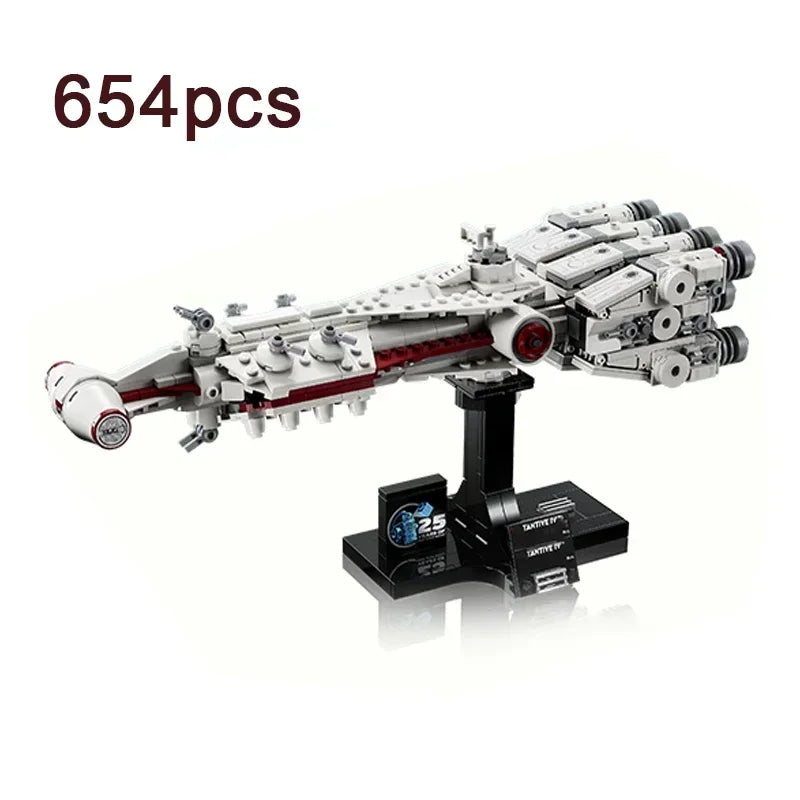 Hot Toys Classic Movie Spaceship Set Star Compatible 75376 Model Tantive IV Building Blocks Bricks For Kids Adult Birthday Gifts
