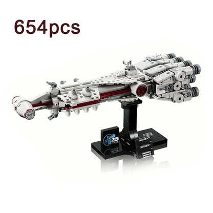 Hot Toys Classic Movie Spaceship Set Star Compatible 75376 Model Tantive IV Building Blocks Bricks For Kids Adult Birthday Gifts