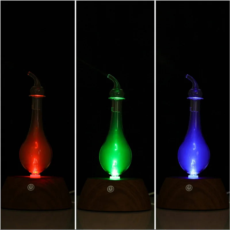 50ML Mini Pure Essential Oil Aromatherapy Diffuser 100-240V Aroma Nebulizing Humidifier Machine With Colorful Night Light