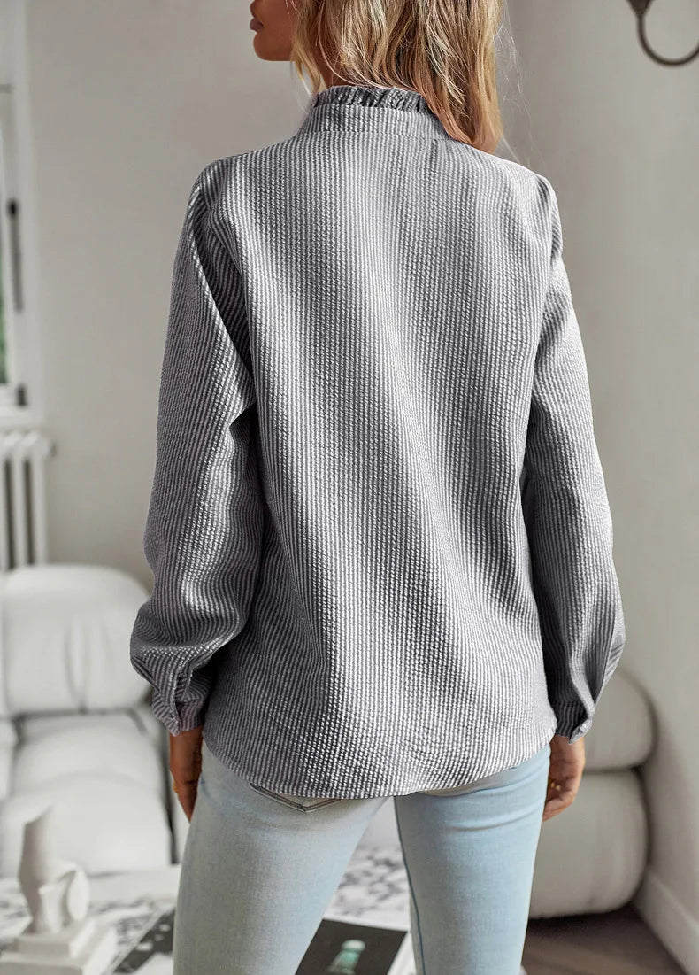 EtherealBe Casual Comfort Tops for Women - Chic Ruffle Blouse