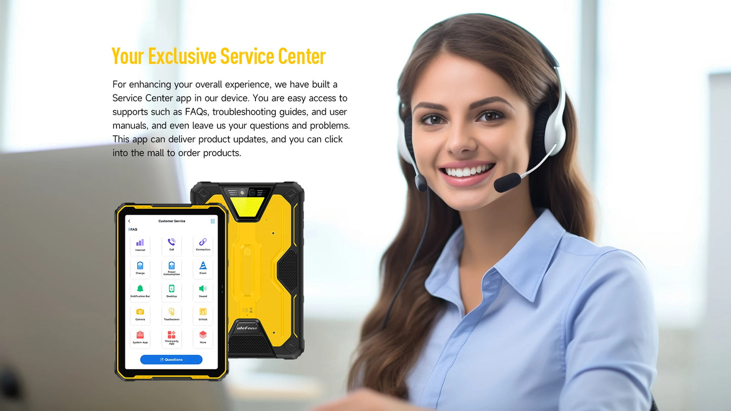 Ulefone Armor Pad 2 Rugged Tablet, 11" 2K, 18600 mAh ,IP68/IP69K Android 13 NFC GPS 4G Tablet Up to16GB +256GB LED Camping light