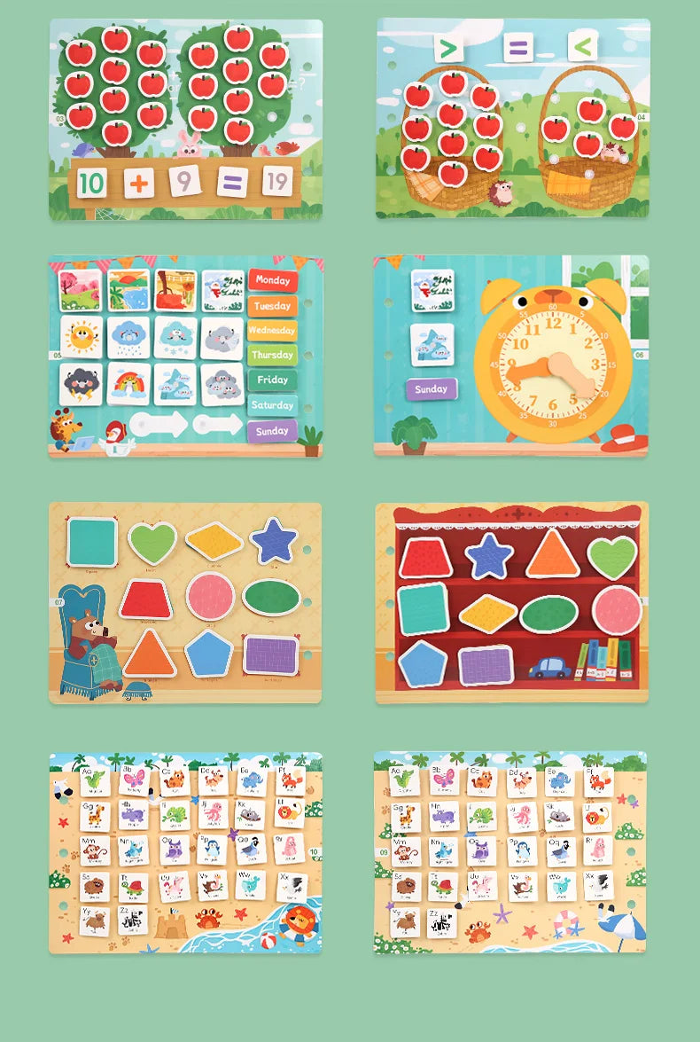 Montessori Baby Busy book My First Quiet Book Paste Early Learning Education Toy Children Toy Matching Game for Babies