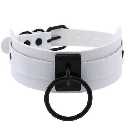 Punk Black O-Round Metal Leather Choker Collar Goth Fashion Necklaces 2025 Women Girls Rock Harajuku Emo Gothic Jewelry