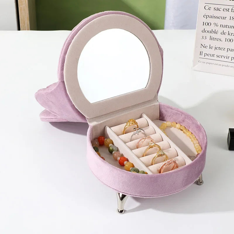 Pink Sofa Shape Jewelry Box Beautiful Case Fashion Jewellery Store Showcase Holder Organizer
