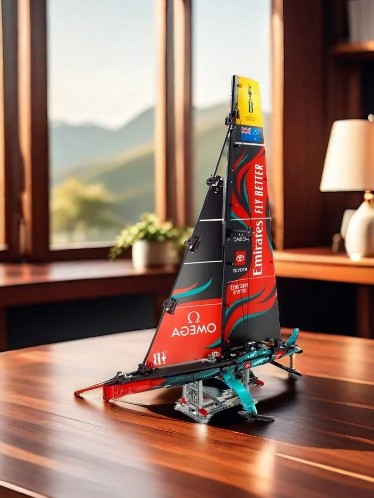 42174 Lego Emirates Team New Zealand AC75 Yacht,Racing Boat Model for Sailboat Lovers,Gift for Boys and Girls