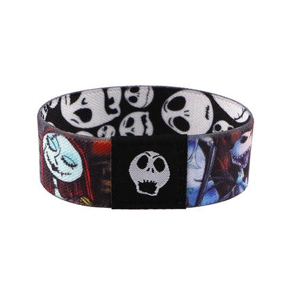 EtherealBe Halloween skull bracelet featuring a colorful design of spooky skulls and characters