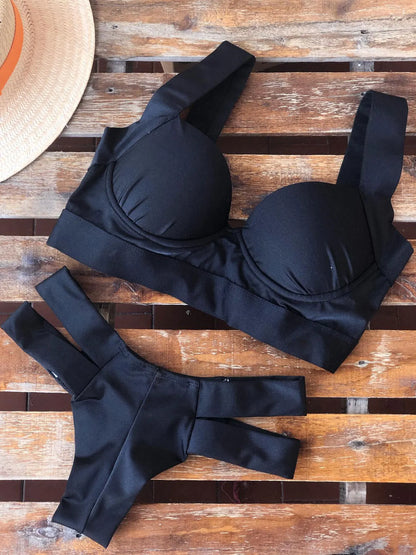 Sexy High Waist Bikini Swimsuit Brazilan Bikini Set Swimwear for Women High Leg Push Up Two Piece Bathing Suits Summer Female