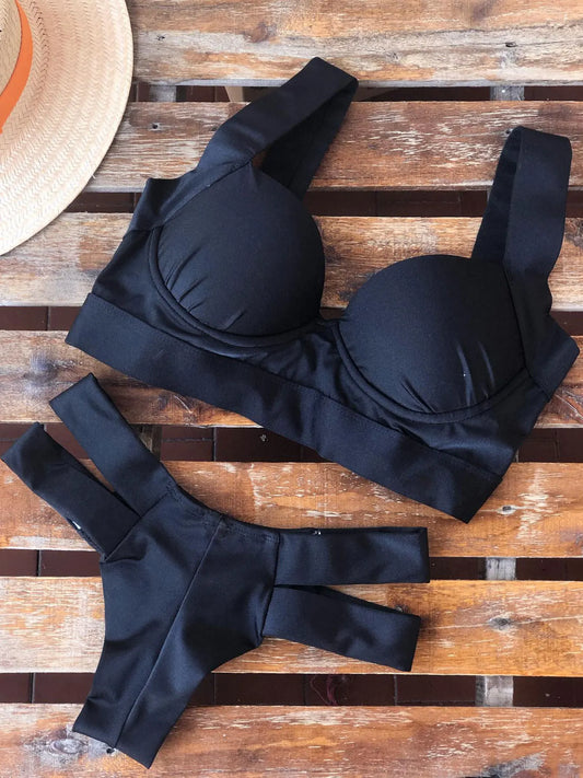 Sexy High Waist Bikini Swimsuit Brazilan Bikini Set Swimwear for Women High Leg Push Up Two Piece Bathing Suits Summer Female