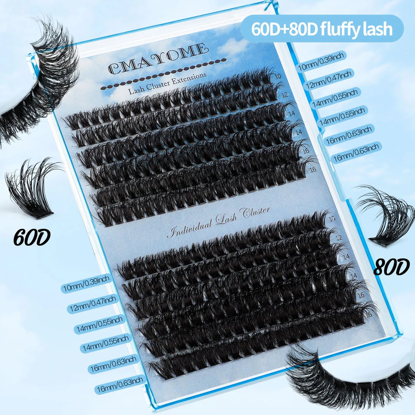 DIY Lash clusters set Colour Manga Eyelashes Extensions False eyelash bundle natural Fluffy Lashes Halloween cosplay makeups