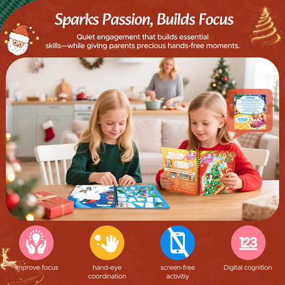 1PCS Stickers Paint Book For Grils Christmas Gift Christmas Tree Snowman Stickers By Number For Outgoing Travel Kids Stationery