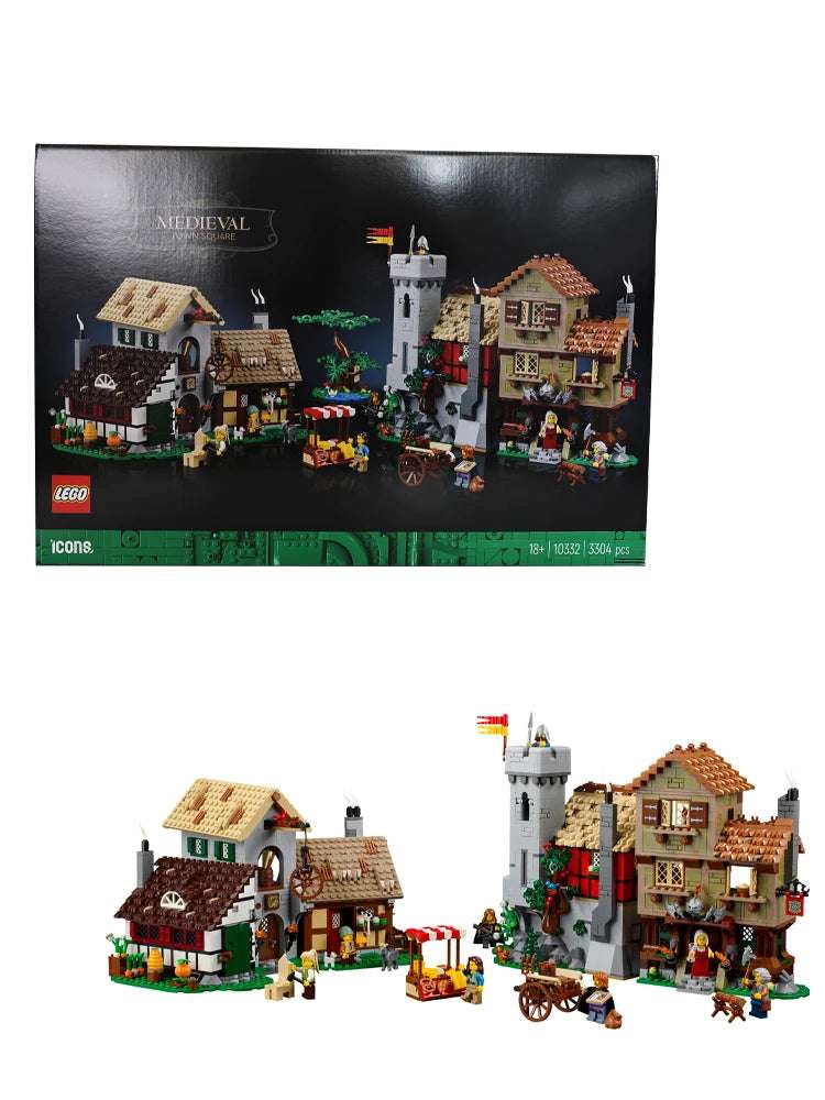 LEGO 10332 Medieval Town Square Icon Series Puzzle Blocks Children's Toy Gift, Compatible with Icons Building Set