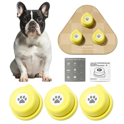 Mewoofun Dog Talking Button Set with Mat Communication Basic Get Started Kit Rechargeable Voice Recording Button 12 Packs