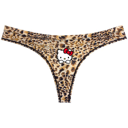 EtherealBe Hello Kitty Leopard Thong Underwear Set