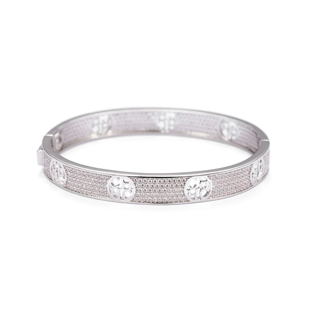 CH Women's Bracelet 2024 New Solid Color Diamond Bracelet Convenient Hollow Out Settings Sparkling Gift Box Packaging