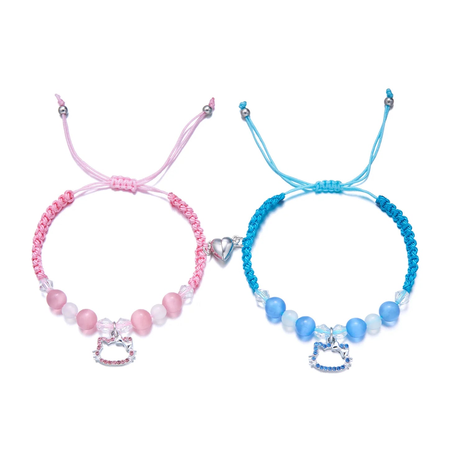 Bat Hello Cat Spider Friendship Bracelets Best Friend Bff Halloween Christmas Matching Rope Chain Bracelet Couples Family Sister