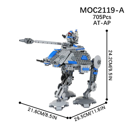 EtherealBe MOC2119-A AT-AP Building Kit with 705 pieces, a perfect STEM gift for kids