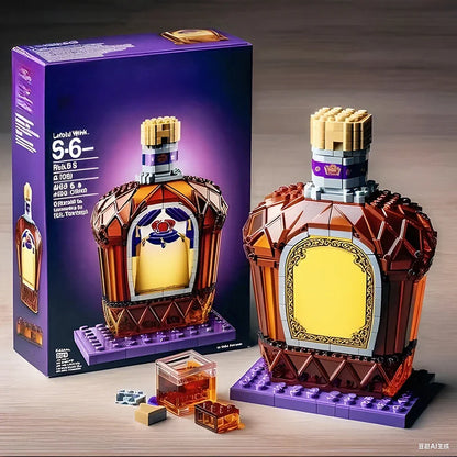 Creative Whiskey Bottle Building Blocks, 3D Puzzle DIY Model Kits for Adults, Home Bar Decoration, 11 Styles Available