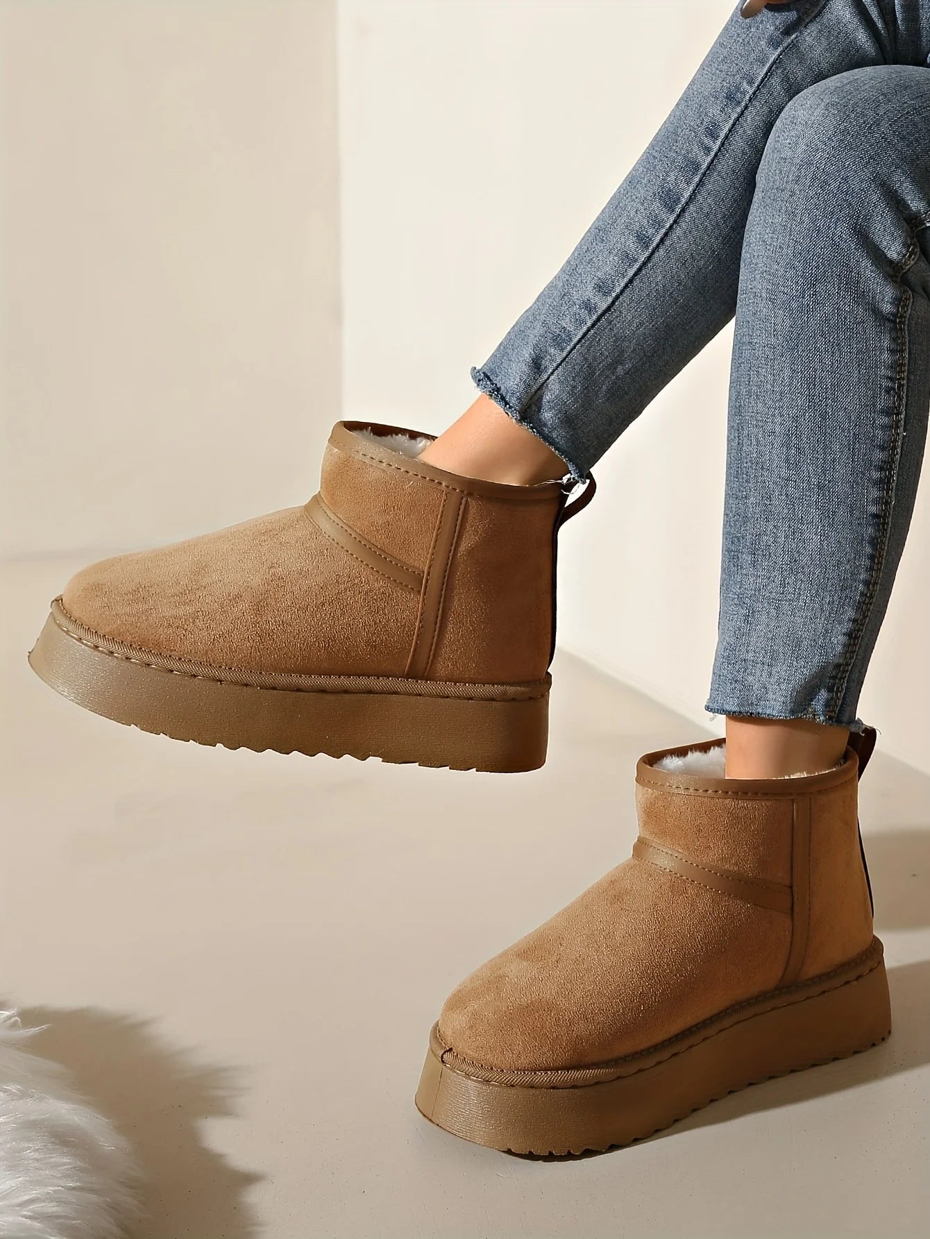 Warm Winter Snow Boots - Cozy, Thick-Soled & Unisex for Indoor Outdoor Comfort.