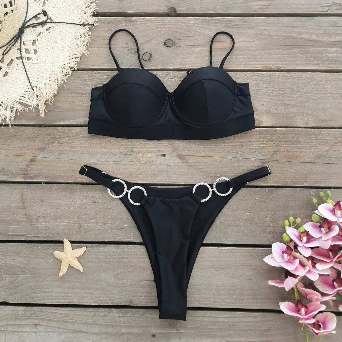 Sexy High Waist Bikini Swimsuit Brazilan Bikini Set Swimwear for Women High Leg Push Up Two Piece Bathing Suits Summer Female