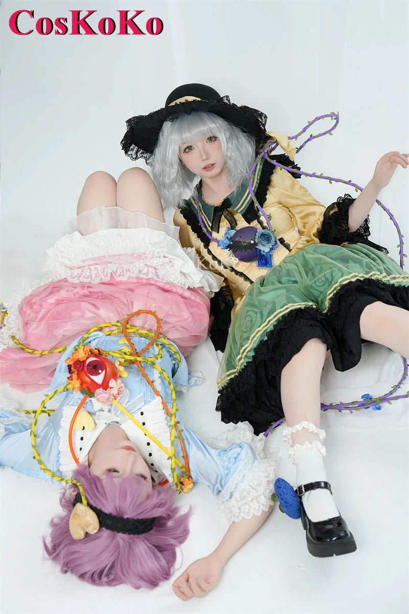 CosKoKo Komeiji Koishi Cosplay Touhou Project Costume Elegant Gorgeous Sweet Formal Dress Halloween Party Role Play Clothing New