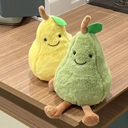 23CM High Appearance Level Super Soft Fruit Pear Plush Toy Cute Green Yellow Kawaii Doll For Children's Birthday Christmas Gift