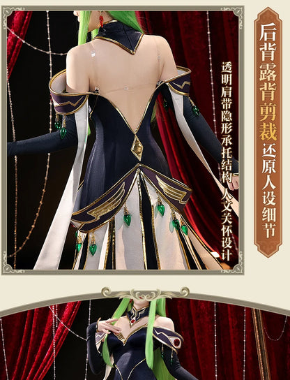 2025 New CC Cosplay Costume Halloween Christmas Role Playing C Geass Mooyiyi cos Queen Dress Gorgeous and elegant 1:1 restore