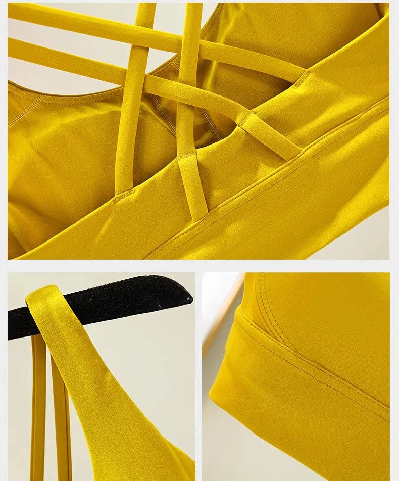 TRY TO BN Women's Tracksuit Yoga Sets Fitness Leggings Sports Bra Naked Sportwear Breathable Workout Two Pieces Suit Gym Clothes