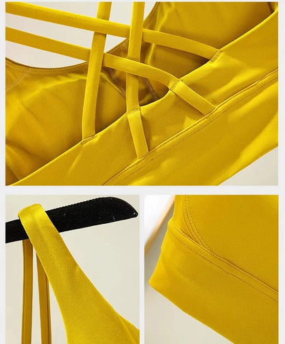 TRY TO BN Women's Tracksuit Yoga Sets Fitness Leggings Sports Bra Naked Sportwear Breathable Workout Two Pieces Suit Gym Clothes