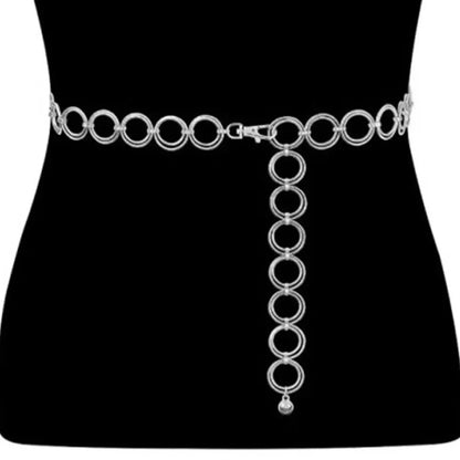 Punk Hip Hop Style All-match Waist Chain Sun Vintage Metal Womans Belt For Dress Vintage High Waist Chain Belt for Women