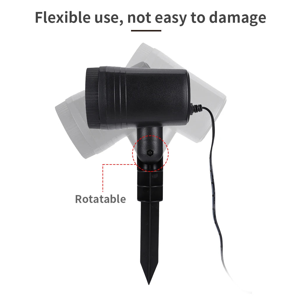 Christmas Outdoor Light Projector with Timer Function Remote Control Spotlight New Year Decoration US Plug
