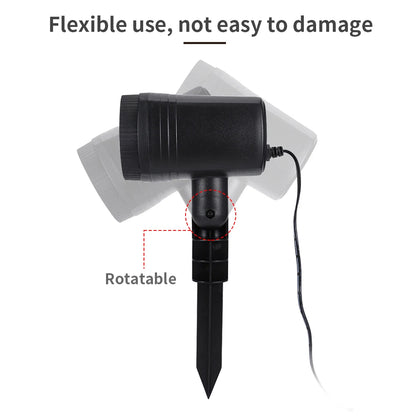 Christmas Outdoor Light Projector with Timer Function Remote Control Spotlight New Year Decoration US Plug