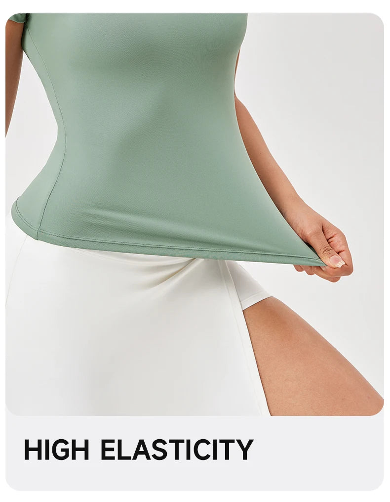 Yoga Tops Women Gym Training Sport Tops Quick-Dry Yoga Shirts Short-sleeved Outdoor Running Fitness Casual Sports T-shirt