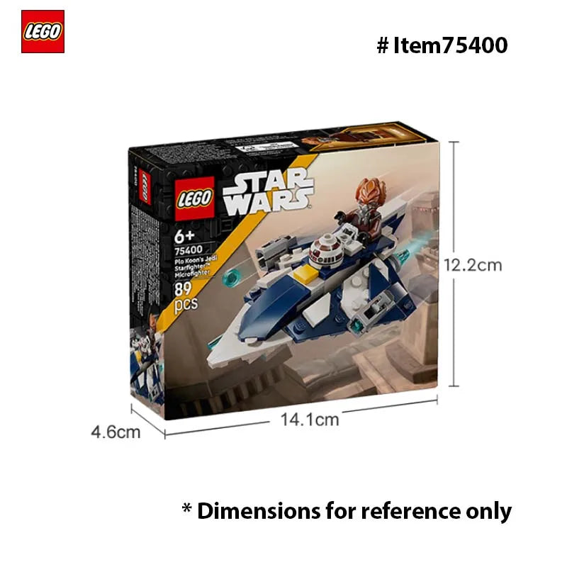 LEGO 75400 Star Wars Plo Koon’s Jedi Starfighter Microfighter Kids Toy Clone Wars Playset and Room Decor for BoysandGirls 89 PCS