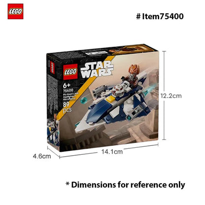 LEGO 75400 Star Wars Plo Koon’s Jedi Starfighter Microfighter Kids Toy Clone Wars Playset and Room Decor for BoysandGirls 89 PCS