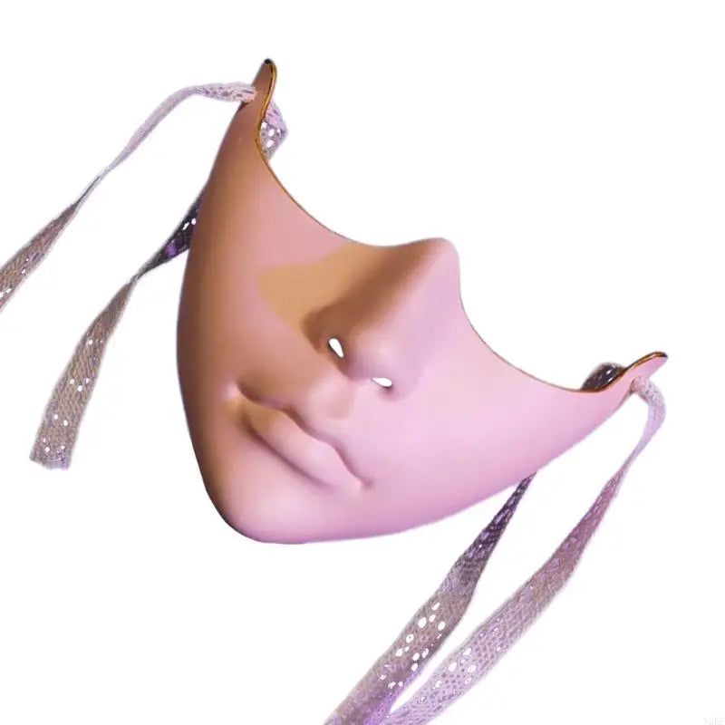 Elegant EtherealBe phantom mask for masquerade party with shimmering ribbons and a smooth finish