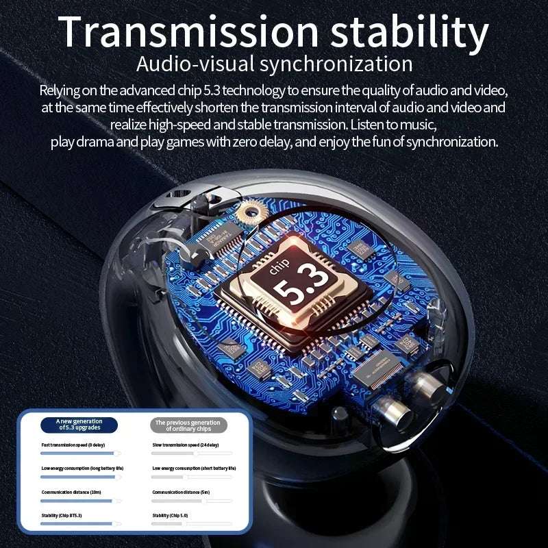 T75 Sport Bone-Conduction Bluetooth 5.3 Earphones HiFi Sound Wireless Headphones Earclip Waterproof Open Ear Headset Earring