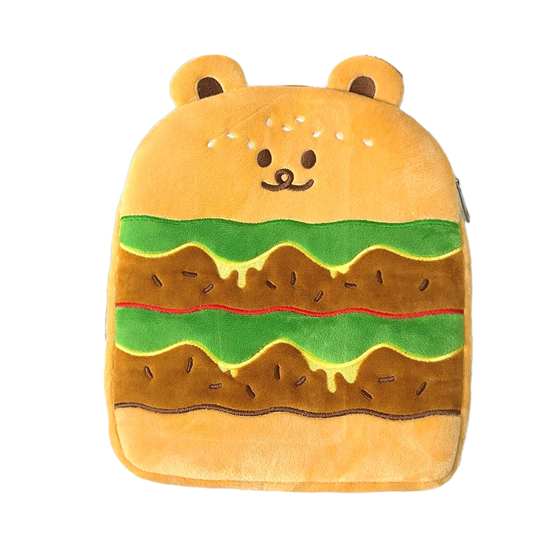 2024New HamBurger Cartoon Bear Ipad Case Tablet Bag 9 10 11 Inch Inner Tank Bag Girl Thickened Handheld iPad Storage Bags