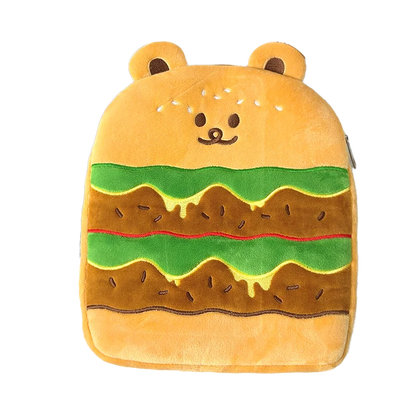 2024New HamBurger Cartoon Bear Ipad Case Tablet Bag 9 10 11 Inch Inner Tank Bag Girl Thickened Handheld iPad Storage Bags