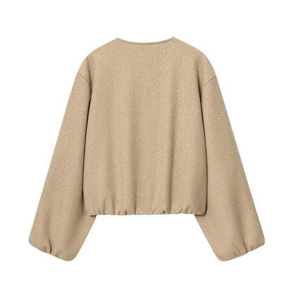 MUJER Red Zipper Bomber Jackets for Women Soft Cropped Jackets Woman 2025 Long Sleeve Woman's Sports Jacket New in Outerwears