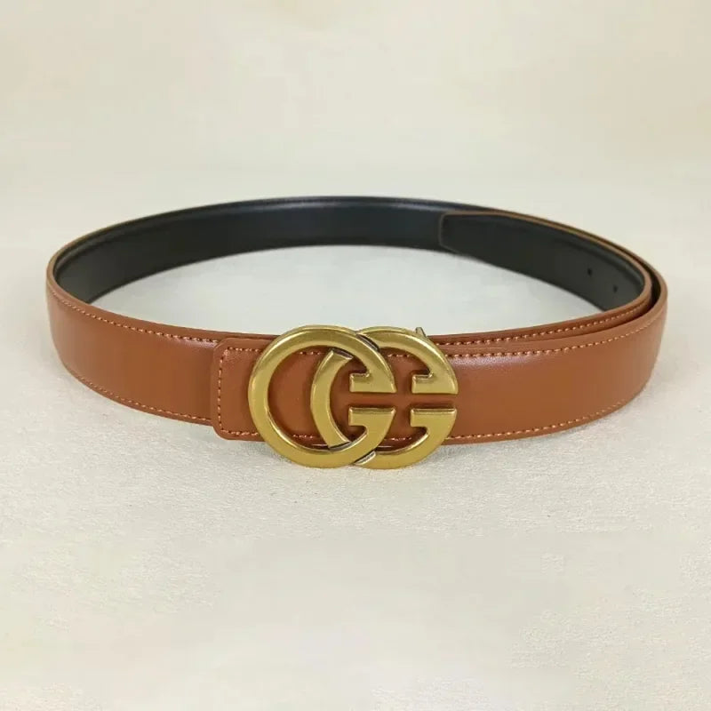 GG fashion cowhide real leather belt for women luxury desiner Unisex men's belt elegant girdle belt female jeans waistband