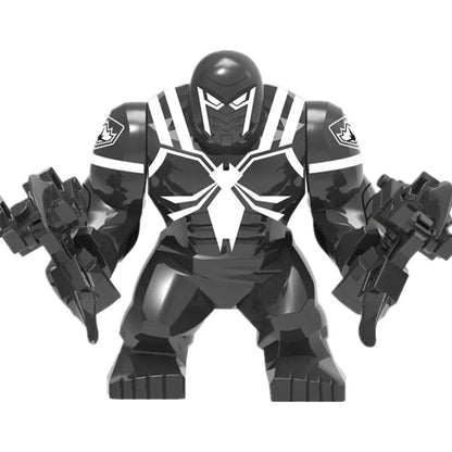 Building Blocks Marvel Transformation Figures Big Goblin Spiderman Iron Man Venom Captain Hawk Deadpool Technic Armor Gift Toys