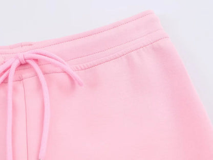 HH Women Casual Solid Coat Flared Pants Suits Long Sleeve Zipper Bomber Jackets 2025 New Fashion Lady Chic Outfit 2 Piece Set