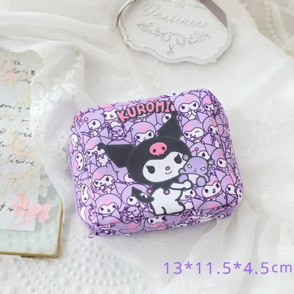 Sanrio Kuromi Storage Bag Cartoon Anime Figures Pochacco Cinnamoroll Purse Q Figural Cute Toy Bag Girls Birthday Christmas Gifts
