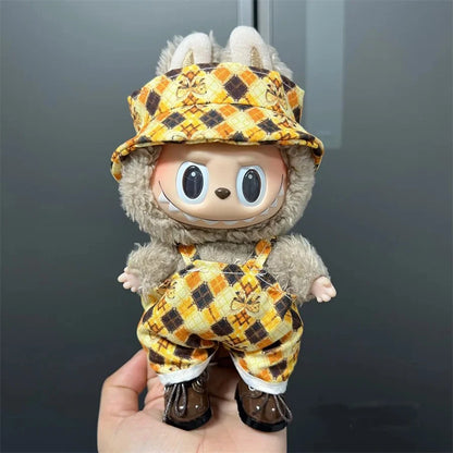 2025 New Labubu 17cm Doll Clothes Outfit Accessories for Korea Kpop Exo Labubu V1 V2 Idol Handsome Clothing Cool Gift